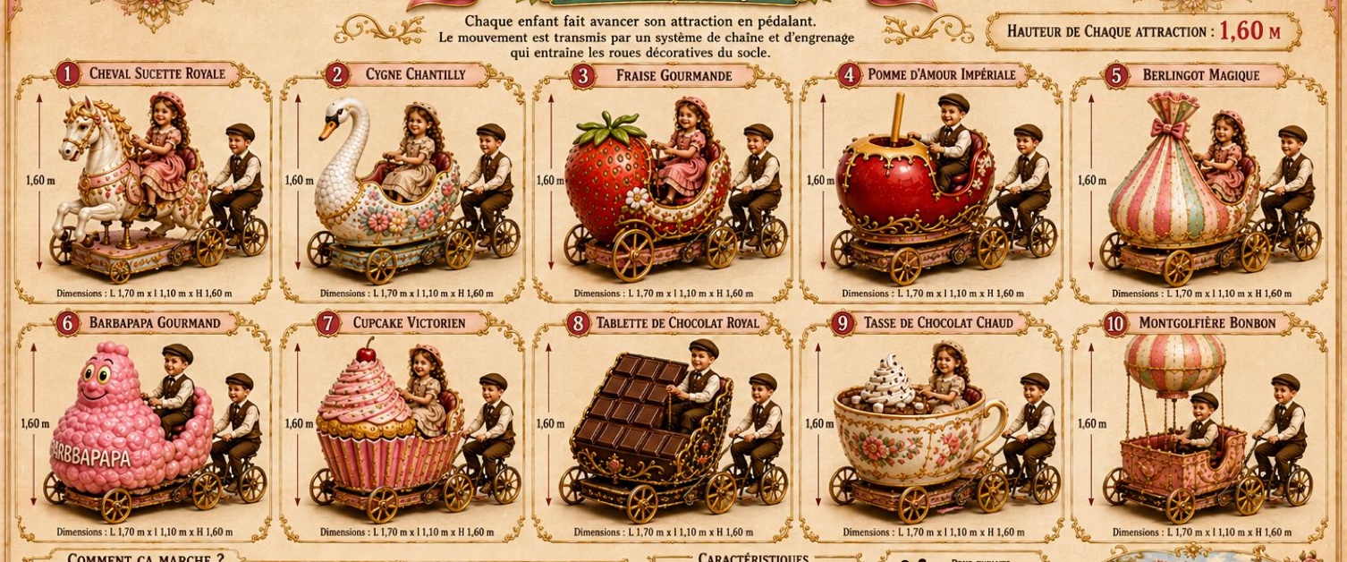 Les Attractions de la confiserie - Cr&eacute;ation
