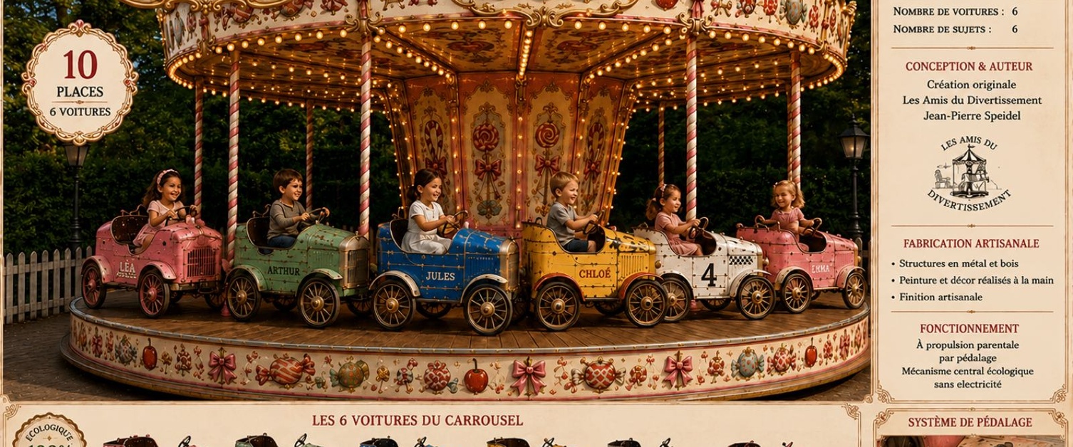 Carrousel &agrave; Voiture &agrave; P&eacute;dale - Cr&eacute;ation