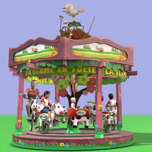 Carrousel Th&egrave;me Ferme 4