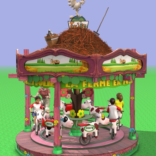 Carrousel Th&egrave;me Ferme 3