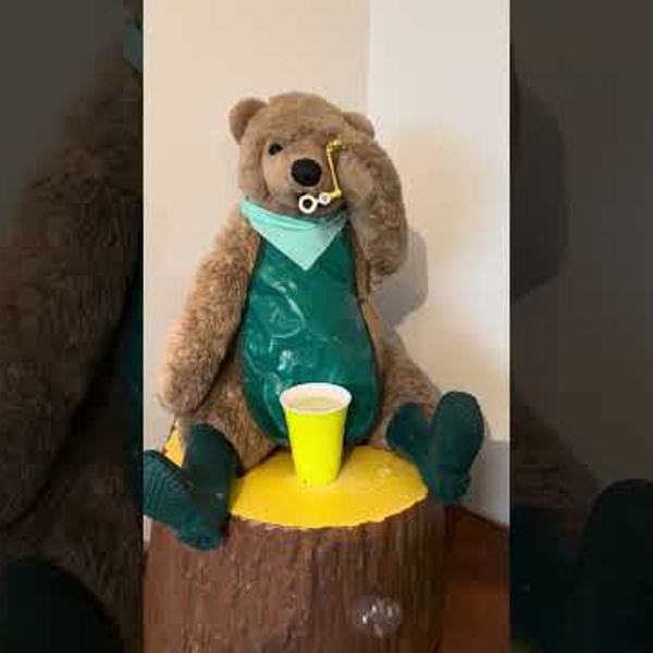 L'ours qui fait des bulles (vid&eacute;o)