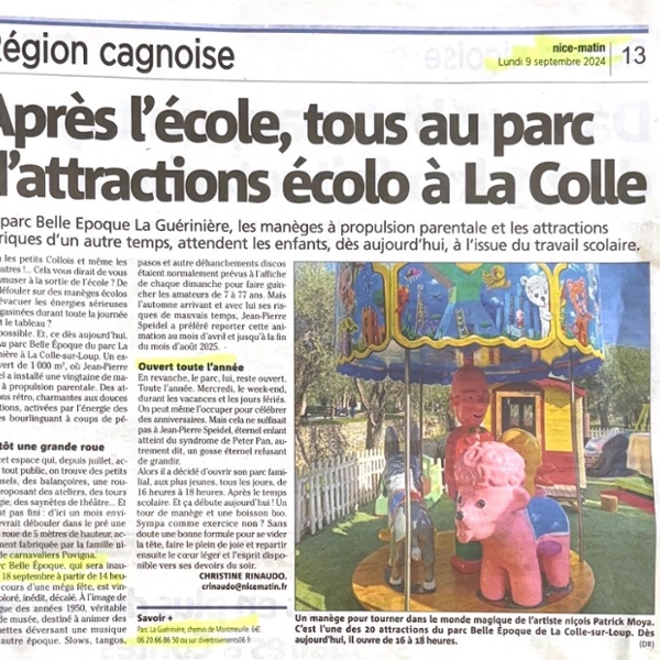 Parc belle &eacute;poque - presse 2